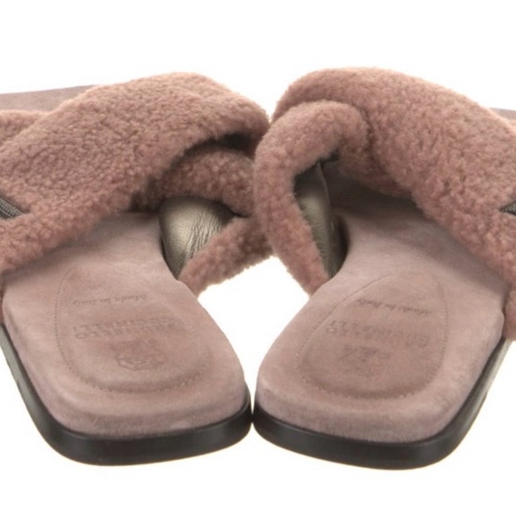 Brunello Cucinelli shearling slides sz 40 worn only handful of times $1415 EUC - Picture 6 of 10